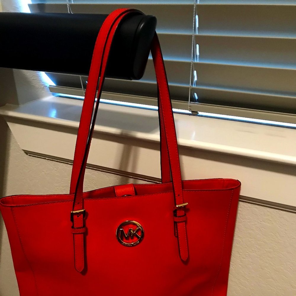 Michael Kors Burnt Orange Leather Tote